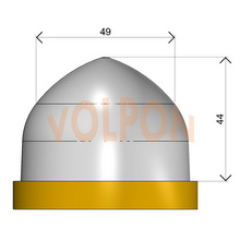 Размеры круглого остроконечного тампона Volpon NN-120 Размеры круглого остроконечного тампона Volpon NN-120